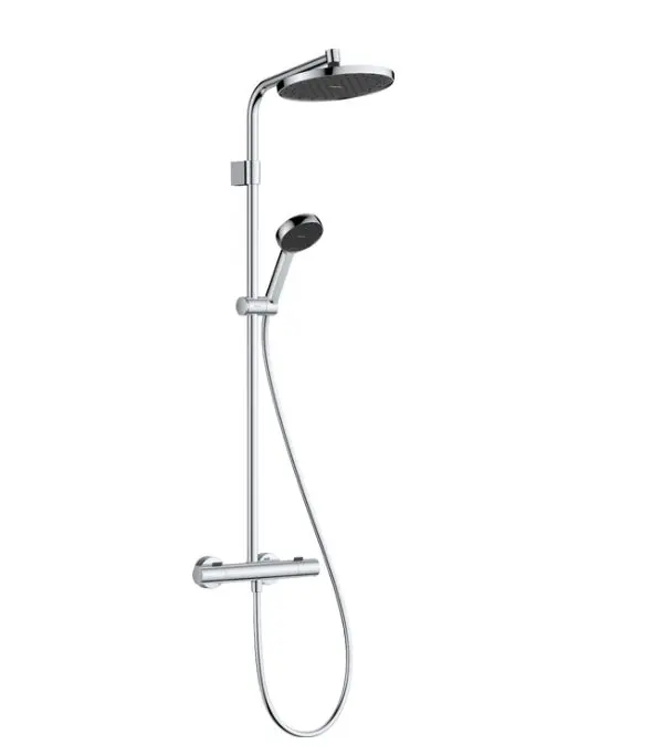Hansgrohe Activera S - dušas komplekts ar termostatu, diametrs 24 cm, 2 strūklas veidi, EcoSmart+, hroms 28083000