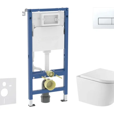 Geberit Duofix - priekšsienas elementa komplekts, WC Oudee ar SoftClose sēdekli un Delta50 vadības plati, Alpu balts SANI11CA31136