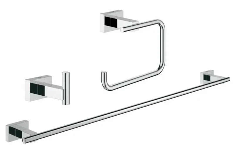 Grohe Essentials Cube - WC aksesuāru komplekts, hromēts 40777001