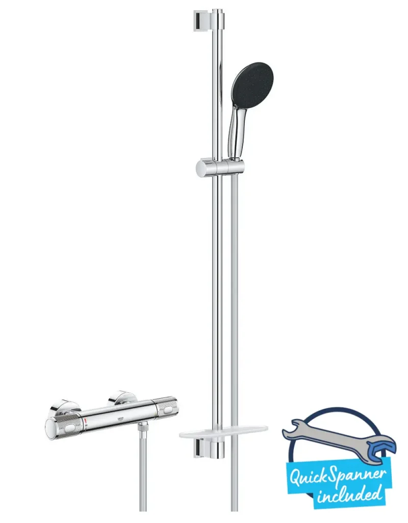 Grohe Precision Feel - dušas komplekts ar termostatu, 3 strūklas veidi, hroms 34853001