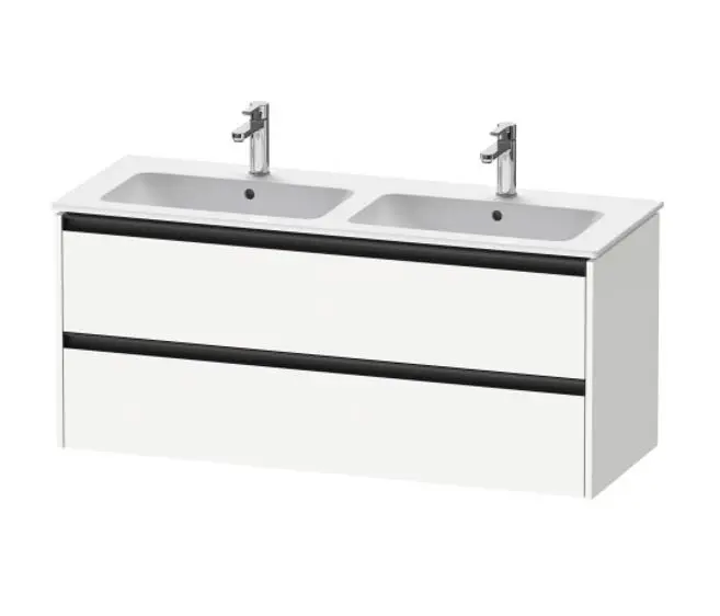 Duravit Ketho.2 - izlietnes zemskapītis, 55x128x48 cm, 2 atvilktnes, balts matēts K25266018180000