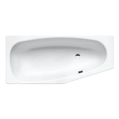 Kaldewei Advantage - Asimetriska vanna Mini labā 834, 157x70 cm, pilnas virsmas antislīdes pārklājums, pērļu efekts, balta 224434013001