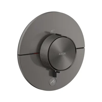Axor ShowerSelect ID - termostata dušas maisītājs, zemapmetuma montāža, HighFlow, hroms melns birstēts 36776340