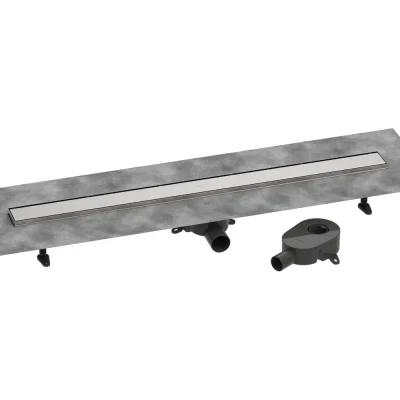 Hansgrohe RainDrain Go - dušas renīte 100 cm ar abpusēju resti, flīžu ievietošanai, birstēts nerūsējošais tērauds 56275800