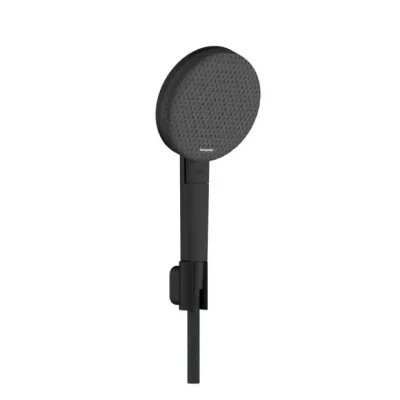 Hansgrohe Raindance Alive Select S - rokas duša, turētājs un šļūtenes komplekts, 3 strūklas veidi, EcoSmart, matēti melns 24611670