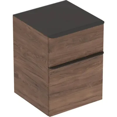 Geberit Smyle Square - sānu skapis, 2 izvelkamās daļas, valrieksts hickory 500.357.JR.1