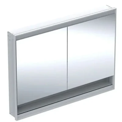 Geberit ONE - spoguļskapis ar LED apgaismojumu, 120x90x15 cm, 2 durvis, zemapmetuma montāža, ar nišu, metāls 505.825.00.1