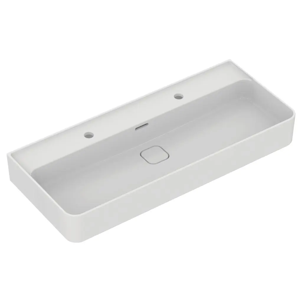 Ideal Standard Strada II - mēbeļu izlietne 100x43 cm, ar pārplūdi, 2 jaucējkrāna caurumiem, Alpu balts T372401