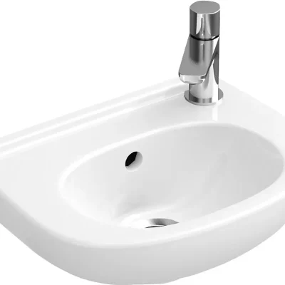 Villeroy & Boch O.novo - roku izlietne Compact, 36x28 cm, ar pārplūdi, bez cauruma, Alpu balts 53603601