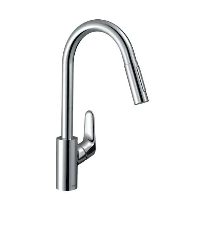 Hansgrohe Focus M41 - virtuves izlietnes maisītājs Focus, ar izvelkamu dušu, sBOX, EcoSmart, hromēts 73895000