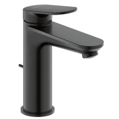 Duravit Wave - izlietnes maisītājs ar noteces komplektu, matēti melns WA1020001046