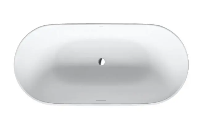 Duravit Luv - Brīvi stāvoša vanna, 160x75 cm, DuraSolid, ClickClack, balta 700461000000000