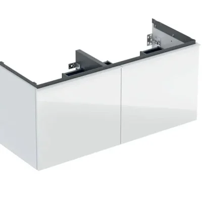 Geberit Acanto - izlietnes apakšskapītis, 118x54x48 cm, 4 atvilktnes, stikls/balts 503.007.01.2