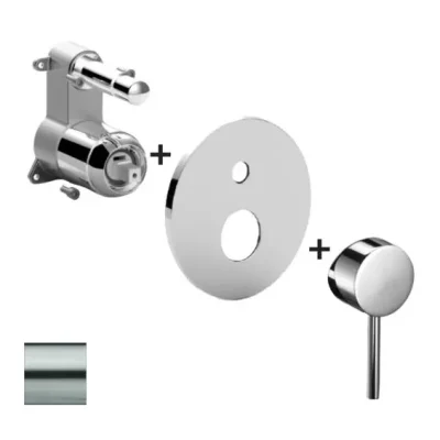 Paffoni Light - zemapmetuma maisītājs 2 patērētājiem, nerūsējošais tērauds LIGBOX015ST/M