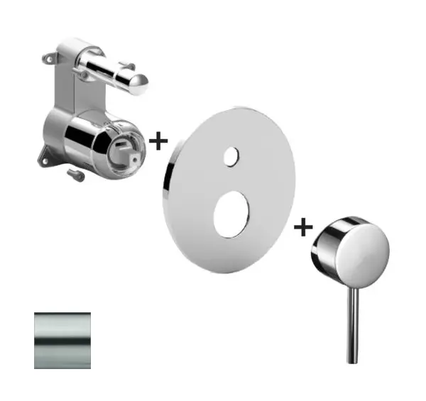 Paffoni Light - zemapmetuma maisītājs 2 patērētājiem, nerūsējošais tērauds LIGBOX015ST/M