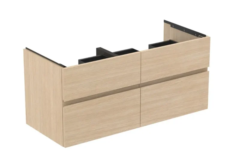 Ideal Standard Finesse - izlietnes skapītis, 120x51x55 cm, 4 atvilktnes, balts-ozols E3399US
