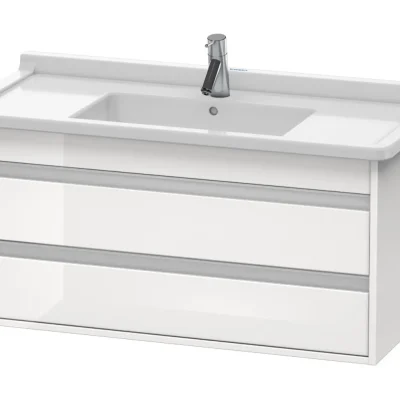 Duravit Ketho - izlietnes skapītis 48x100x46 cm, 2 atvilktnes, balts spīdīgs KT664502222