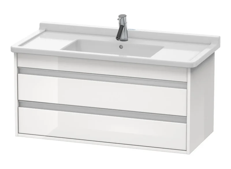 Duravit Ketho - izlietnes skapītis 48x100x46 cm, 2 atvilktnes, balts spīdīgs KT664502222