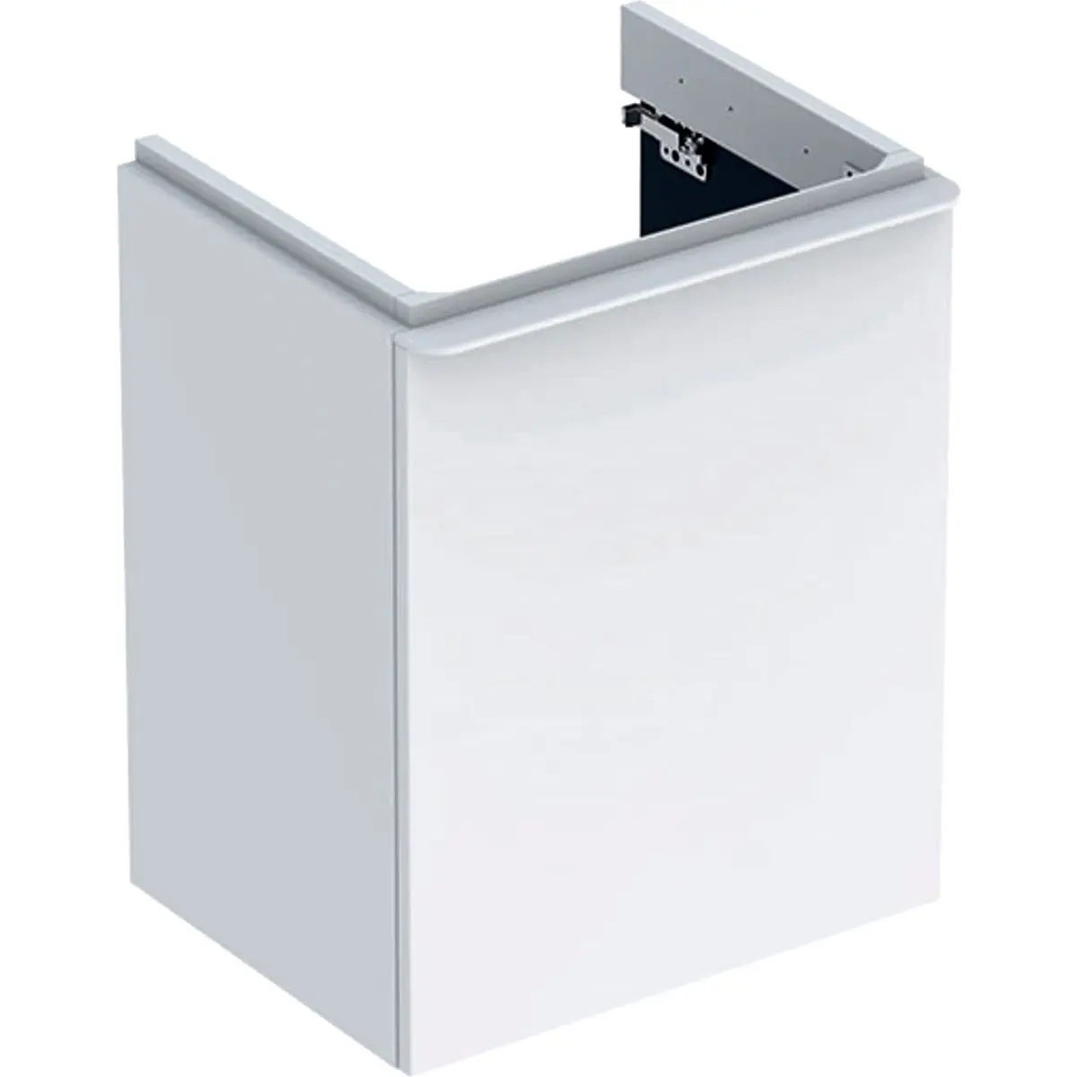 Geberit Smyle Square - izlietnes skapītis, 49x41x62 cm, 1 durvis, eņģes labajā pusē, balts spīdīgs/balts matēts 500.363.00.1