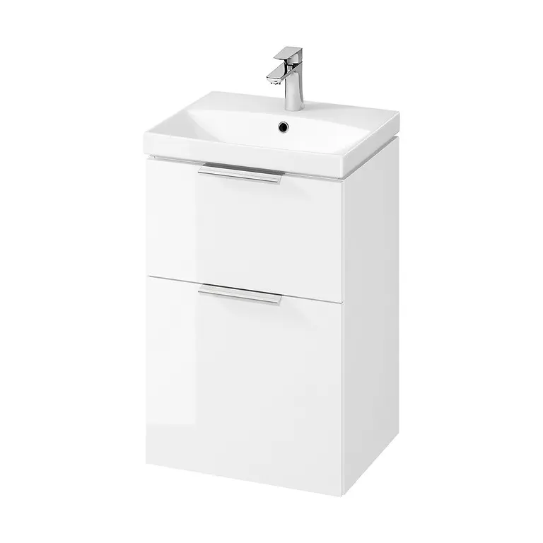 Cersanit City - izlietne ar zemskapi, 74x49x40 cm, 2 atvilktnes, balts S801-421