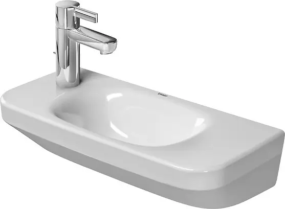 Duravit DuraStyle - rokas izlietne 50x22 cm, ar 1 jaucējkrāna caurumu pa labi, balta 0713500008