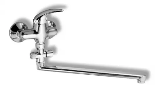 Novaservis Metalia 55 - sienas vannas maisītājs bez piederumiem 100 mm, hroms 55073/1,0