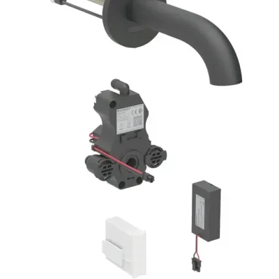 Geberit Piave - elektronisks zemapmetuma izlietnes vārsts, darbība ar baterijām, easy to clean, matēti melns 116.283.14.1