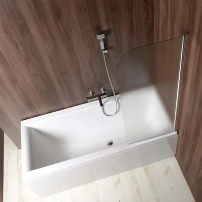 Aqualine Vilma - vannas siena 60x140 cm, labā, stikls BRICK AQ6018P