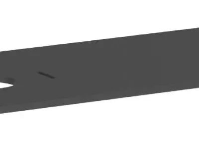 Hansgrohe Xilesa E - izlietnes plātne, 138x55 cm, izgriezums kreisajā pusē, matēti pelēka 54278760