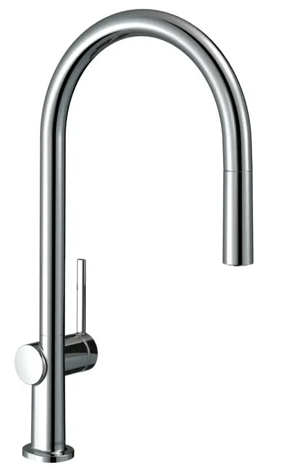 Hansgrohe M54 - virtuves izlietnes maisītājs Talis, ar izvelkamu izteku, sBOX, hromēts 72803000