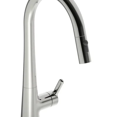 Hansa Designo - virtuves izlietnes maisītājs ar izvelkamu dušu, hroms 51362283