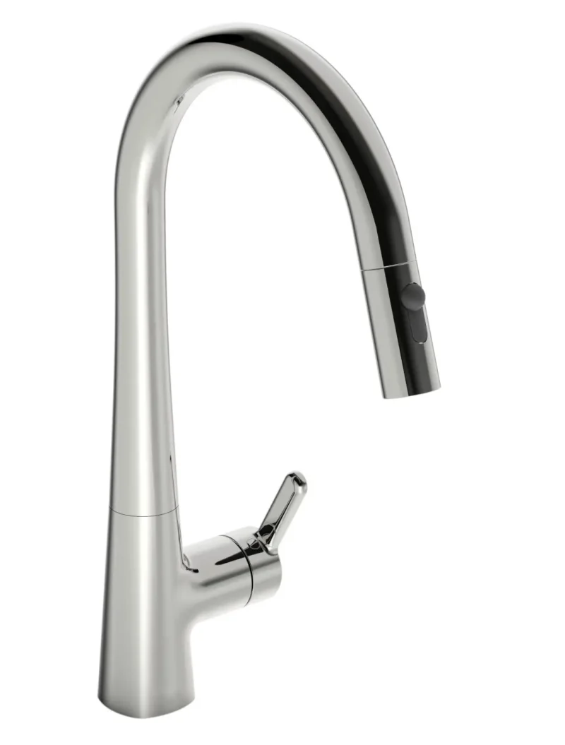 Hansa Designo - virtuves izlietnes maisītājs ar izvelkamu dušu, hroms 51362283