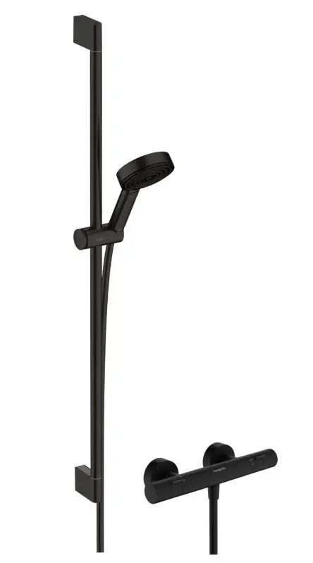 Hansgrohe Pulsify Select S - dušas komplekts ar termostatu, 3 strūklas, melns matēts 24261670