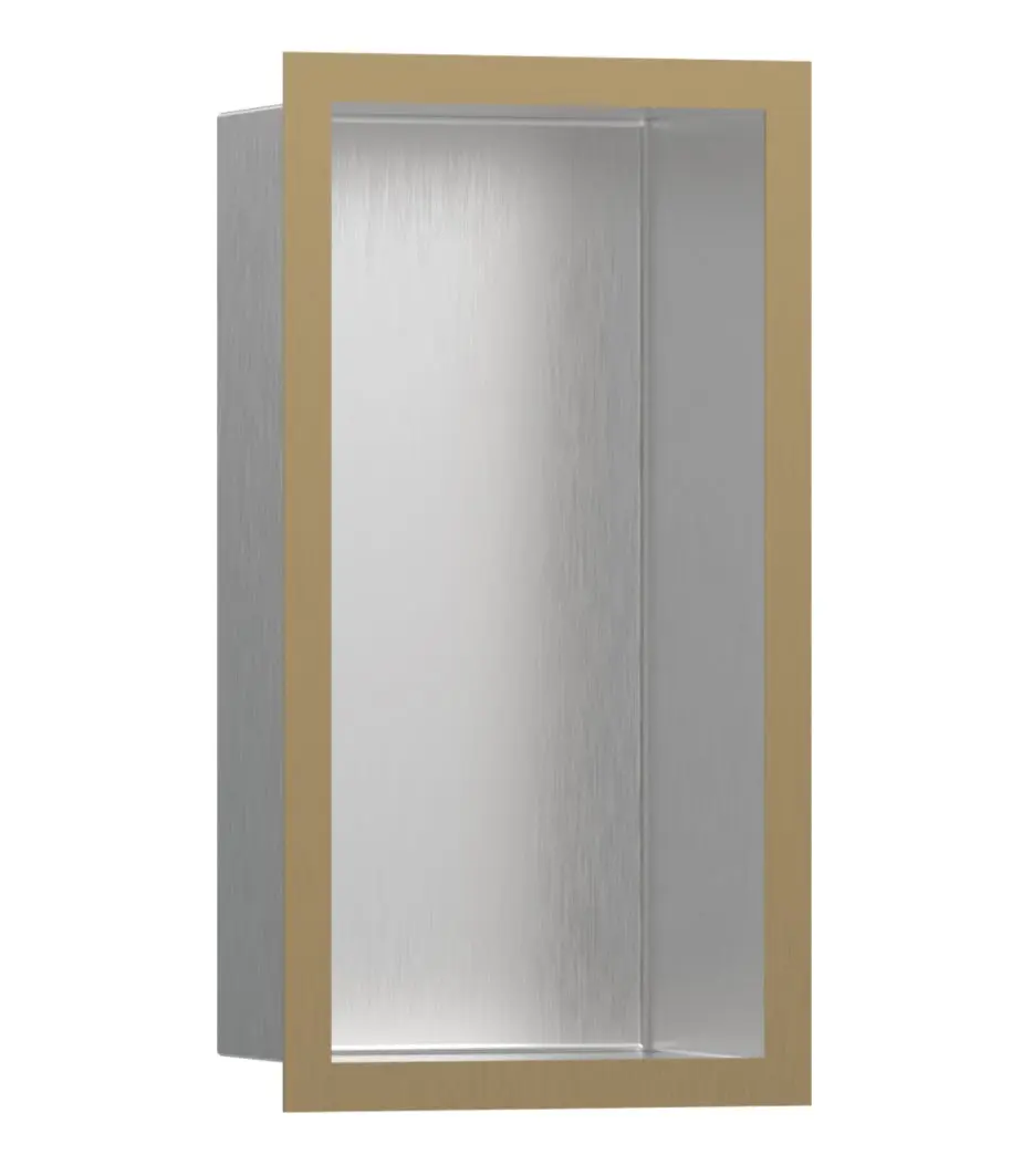 Hansgrohe XtraStoris Individual - sienas niša ar dizaina rāmi, 30x15x10 cm, birstēts nerūsējošais tērauds/bronza birstēts 56094140