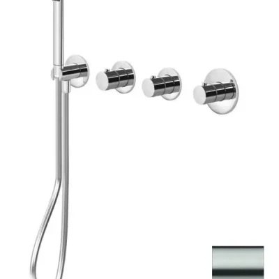 Paffoni Modular Box - termostatiskais maisītājs - zemapmetuma, 2 patērētājiem, nerūsējošais tērauds MDE000ST