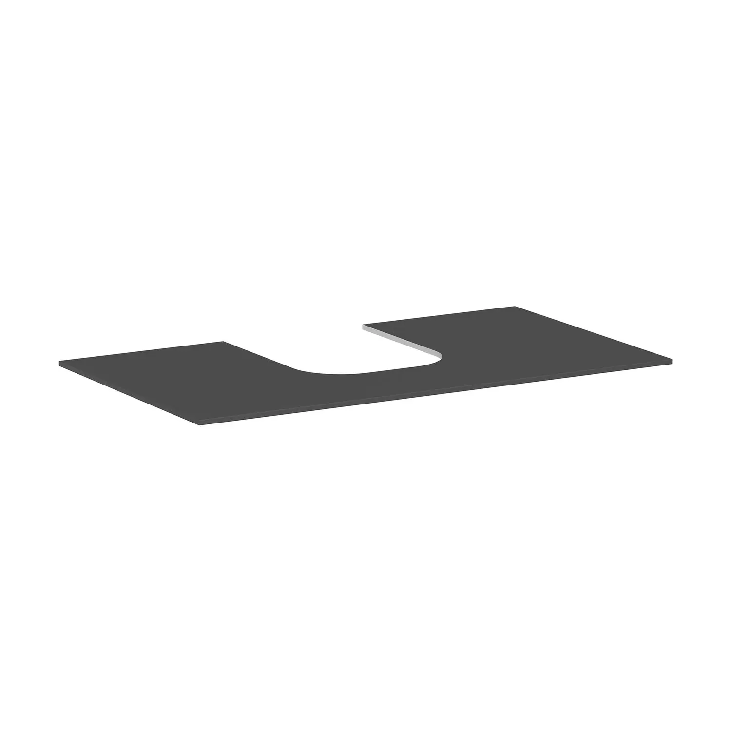 Hansgrohe Xevolos E - izlietnes plātne, 98x55 cm, izgriezums vidū, pelēks matēts 54209760