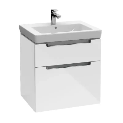 Villeroy & Boch Subway 2.0 - izlietnes skapītis,59x42x45 cm , 2 izvelkamās atvilktnes, Glossy White A90910DH