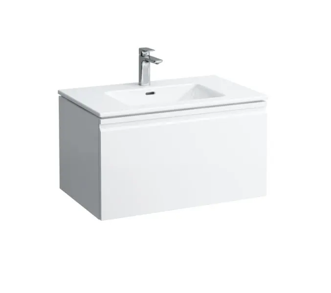 Laufen Pro S - izlietne ar zemizlietnes skapi, 80x50x46 cm, 1 atvilktne, balts spīdīgs H8609644751041