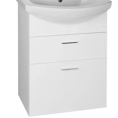 Aqualine Zoja - izlietnes apakšskapis 51x74x30 cm, 2x atvilktne, balts 51051A
