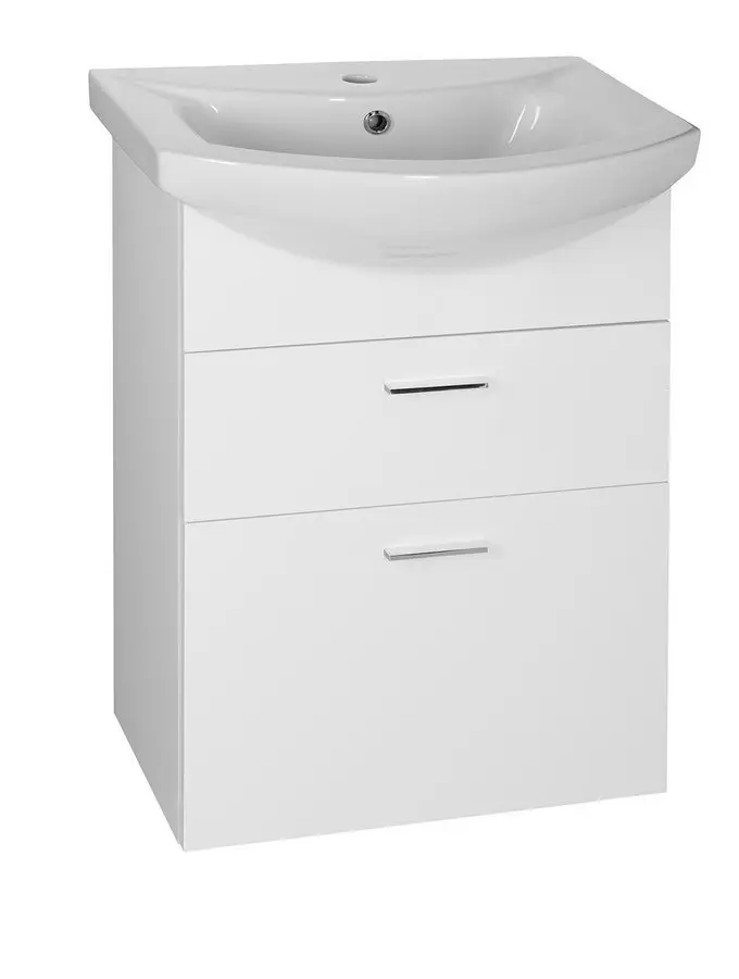 Aqualine Zoja - izlietnes apakšskapis 51x74x30 cm, 2x atvilktne, balts 51051A