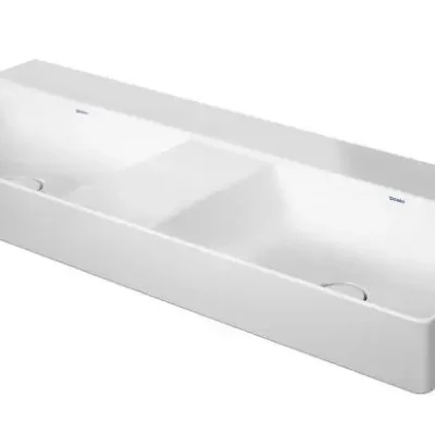 Duravit DuraSquare - dubultizlietne 120x47 cm, DuraCeram, ar WonderGliss, Alpu balts 23531200701