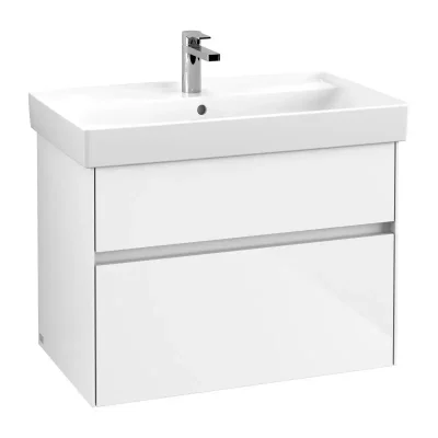 Villeroy & Boch Collaro - izlietnes skapītis, 75x55x44 cm, 2 atvilktnes, Glossy White C01000DH