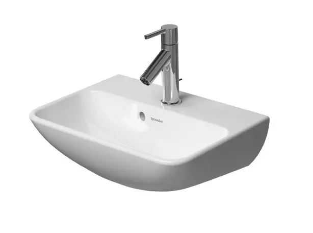 Duravit ME by Starck - roku izlietne 45x22 cm, 1 jaucējkrāna caurums, balts matēts 0719453200