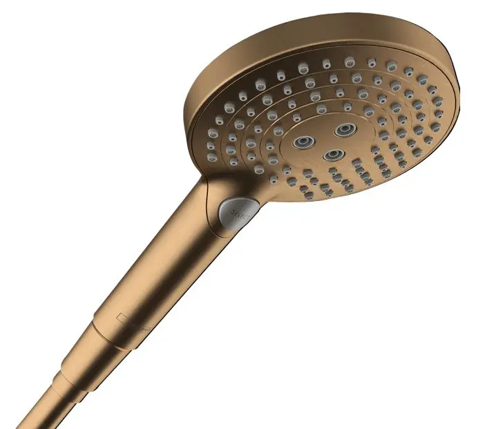 Hansgrohe Raindance Select S - rokas duša, 3 strūklas veidi, EcoSmart, birstēta bronza 26515140
