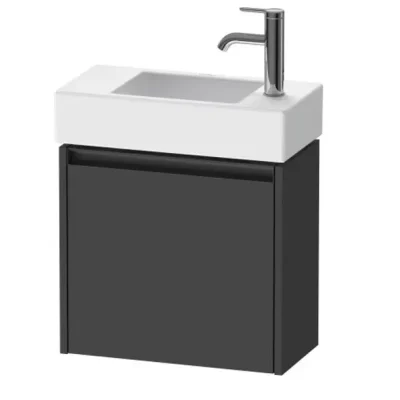 Duravit Ketho.2 - izlietnes skapītis 44x48x24 cm, ar 1 durvīm, eņģes labajā pusē, grafīts matēts K25072R49490000
