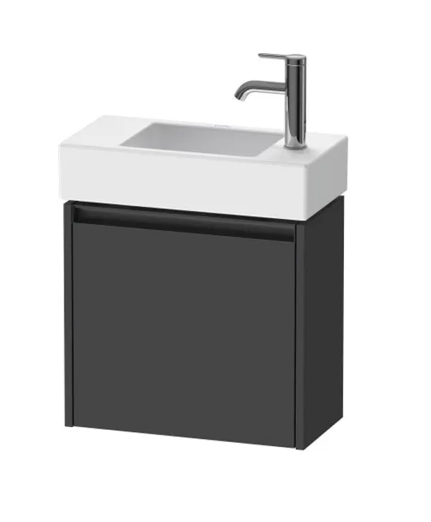 Duravit Ketho.2 - izlietnes skapītis 44x48x24 cm, ar 1 durvīm, eņģes labajā pusē, grafīts matēts K25072R49490000