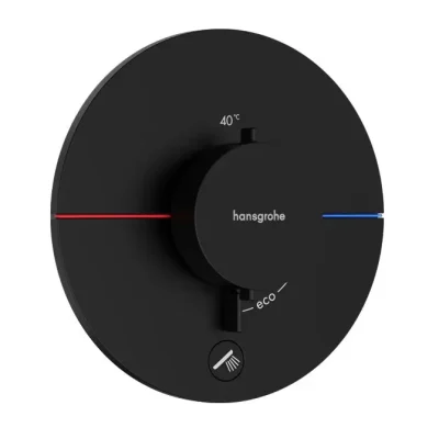 Hansgrohe ShowerSelect Comfort - zemapmetuma termostata maisītājs, melns matēts 15562670