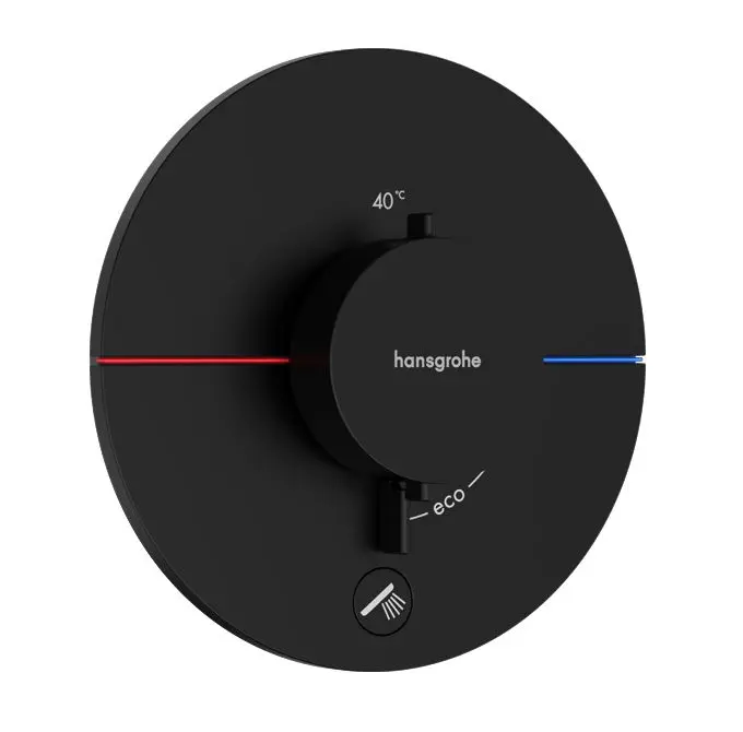 Hansgrohe ShowerSelect Comfort - zemapmetuma termostata maisītājs, melns matēts 15562670