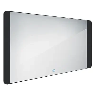 Nimco spogulis - spogulis ar LED apgaismojumu, 120x65 cm, skārienjutīgs sensors, alumīnijs/melns ZPC 42006V-90