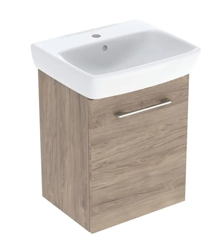 Geberit Selnova Square - izlietnes apakšskapis, 50x65x38 cm, 1 durvis, K/L, Hickorynuss 502.752.00.1